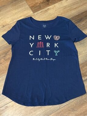 Women's Navy 'New York City' Short Sleeve Tee